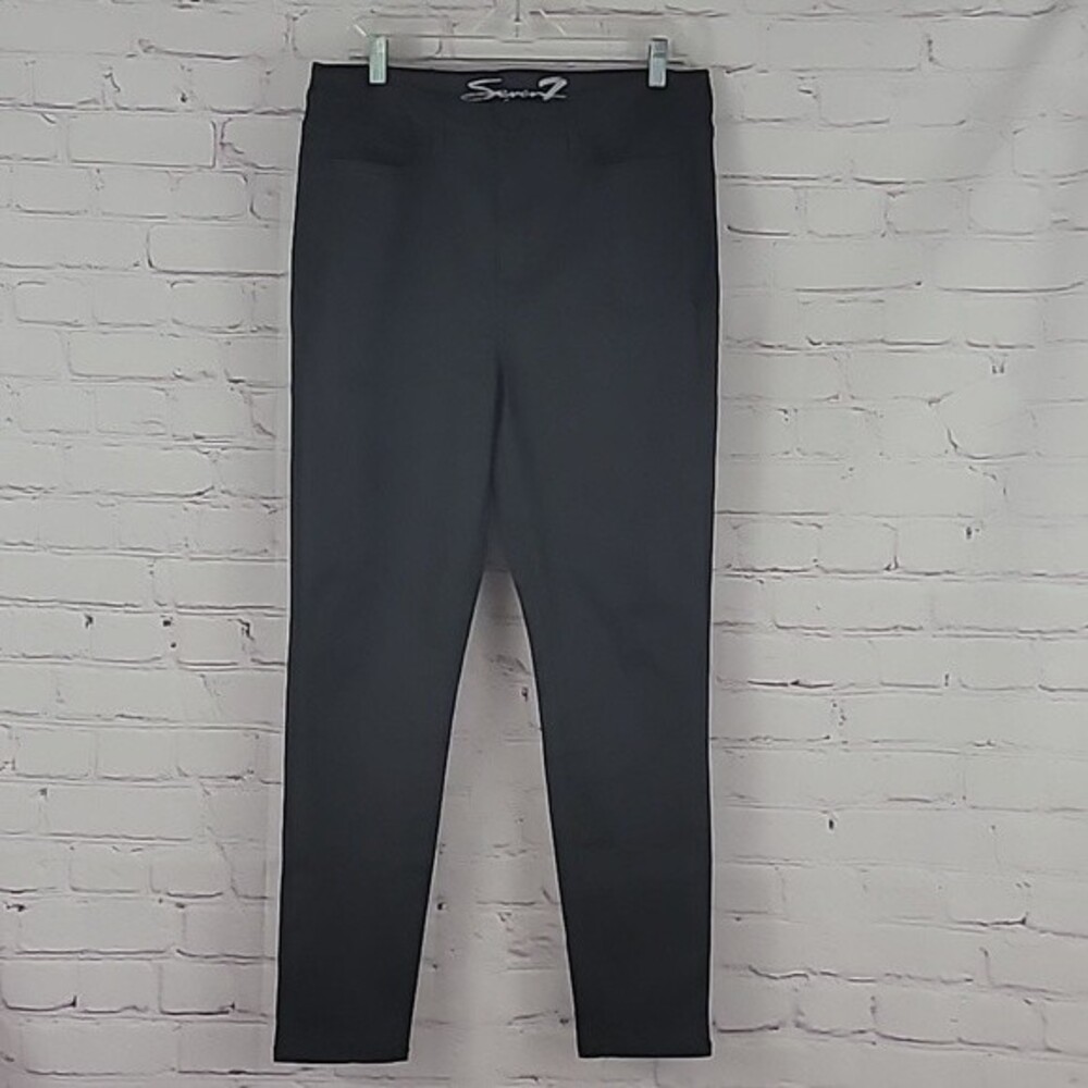 Seven 7 Black Ultra Skinny Faux Leather pants. Size 14.